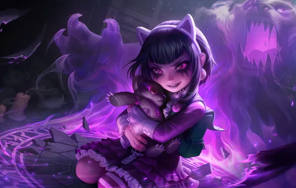 Art, League of Legends, Skin, LoL, Annie, Goth, Goth Annie