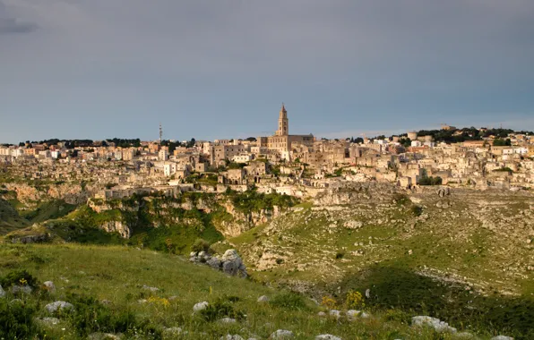 Италия, панорама, Матера