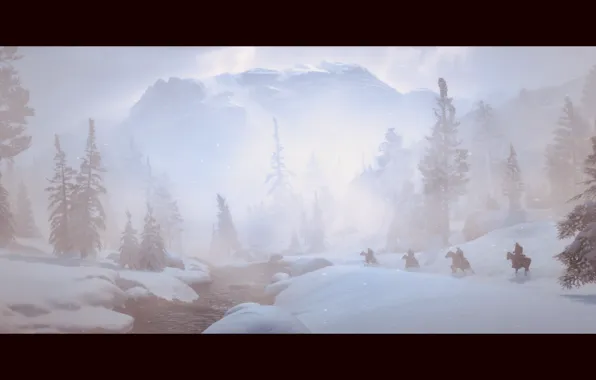 HDR, Winter, Mountain, Snow, Game, River, Cold, UHD