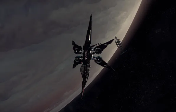Космос, поверхность, планета, станция, звездолет, Star Citizen, Khartu-Al