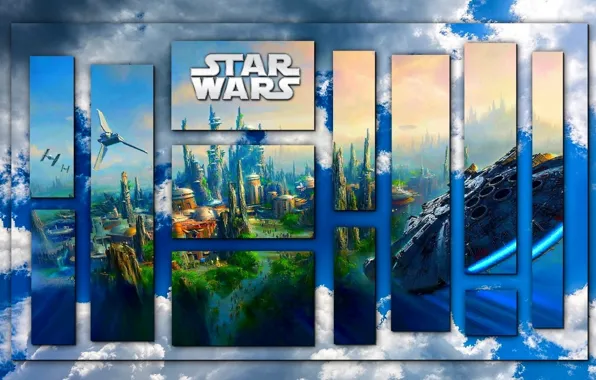 Небо, star wars, сокол