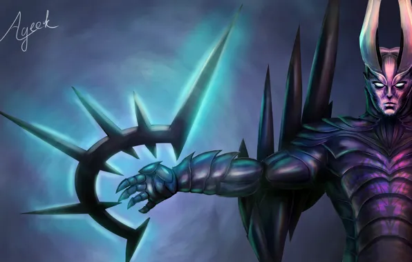 Демон, арт, рога, Dota 2, Terrorblade, Demon Marauder, Azaggon