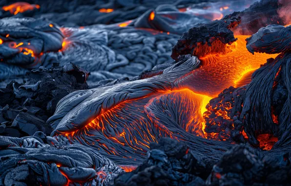 Pattern, lava, heat, molten rock