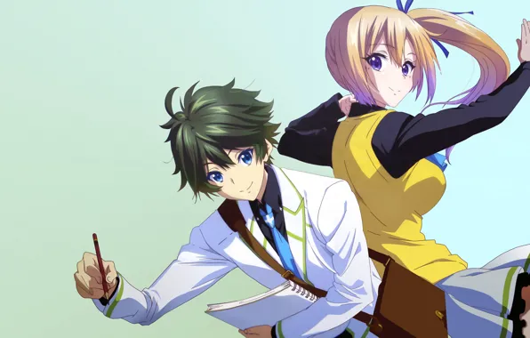 Anime, japanese, bishojo, seifuku, Musaigen no Phantom World, Mai Kawakami, Myriad Colors Phantom World, Haruhiko …