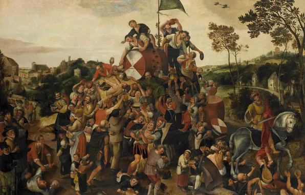 Масло, картина, 1598, Питер Балтен, Peeter Baltens, Ярмарка Святого Мартина
