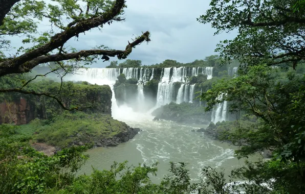 Картинка водопад, Природа, джунгли, jungle, nature, waterfalls