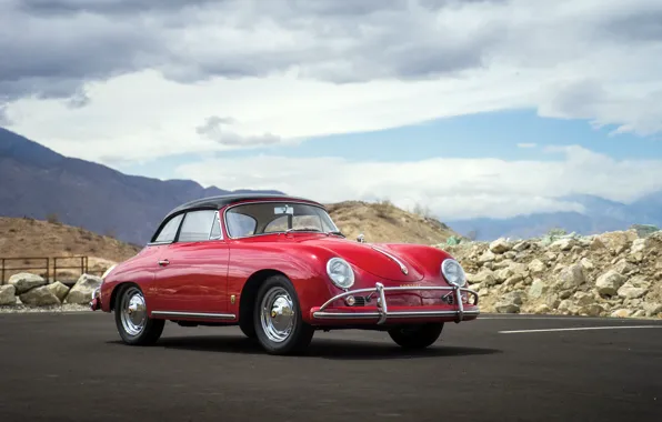 Картинка Porsche, red, 1959, 356, Porsche 356A 1600 Cabriolet