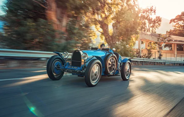 Car, Bugatti, blue, legendary, Bugatti Type 35, Type 35