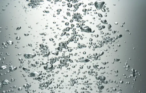 Обои вода, макро, пузыри, серый, фон, жидкость, прозрачная, пузырь, текстуры, мелкие, жидкая среда картинки на рабочий стол, раздел текстуры - скачать