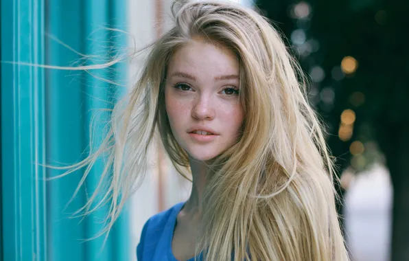 Girl, model, pretty, blonde, cute, long-haired, Marissa Long