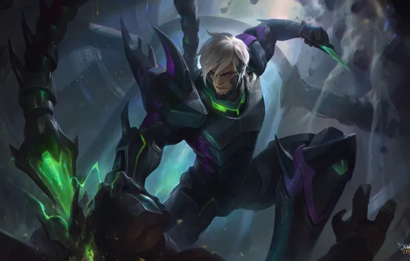 Скорпион, парень, киборг, жало, Mobile Legends Bang Bang