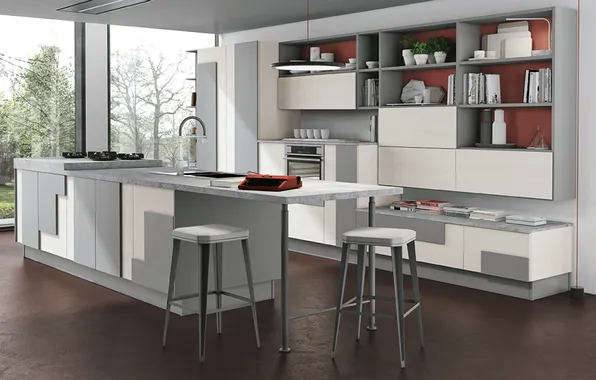 Стиль, вилла, интерьер, кухня, столовая, итальянский дизайн, Cucina Sant'Agata di Militello
