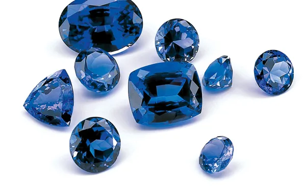 Синий, драгоценный камень, сапфир