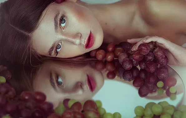 Отражение, модель, виноград, Christy, Марина Жаринова