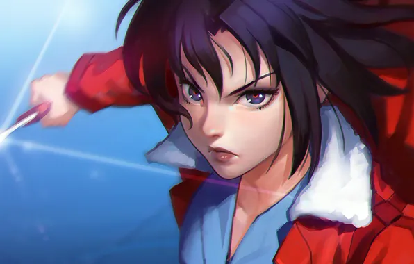 Девушка, аниме, арт, Evangelion, misato katsuragi