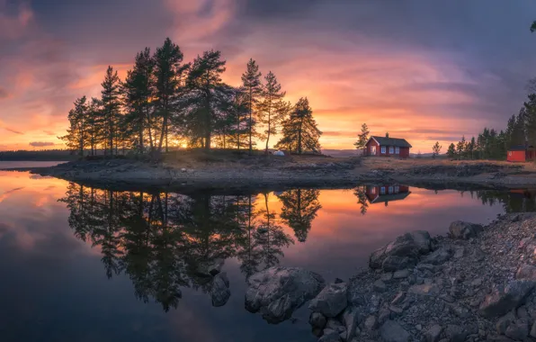 Норвегия, домики, Norway, Рингерике, Ringerike
