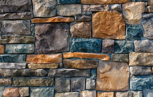 Wall, stone, colorful pattern