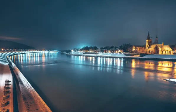 Ночь, город, Lietuva, Kaunas