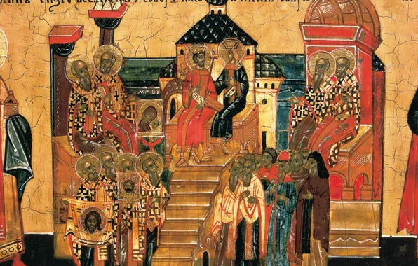 Картинка религия, икона, православие, Первый Вселенский Собор в Никее