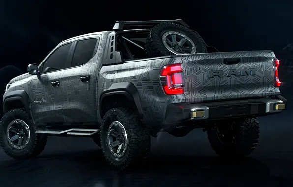 Concept, концепт-кар, пикап, pickup, тёмный фон, Ram, dark background, 2025