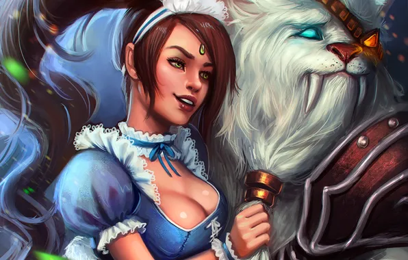 Охотник, lol, League of Legends, nidalee, Rengar, Pridestalker, Bestial Huntress