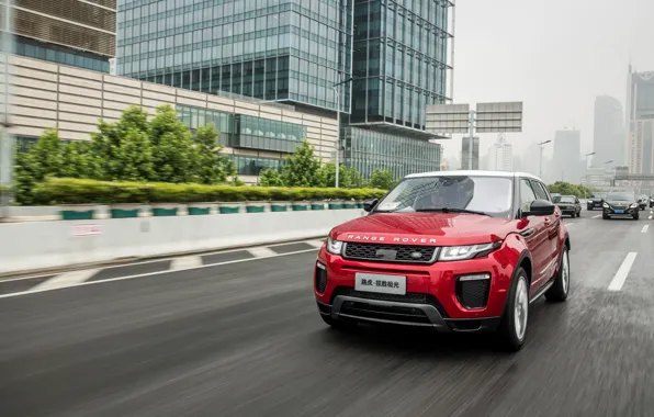 Картинка дорога, авто, движение, скорость, Land Rover, Range Rover, Evoque, HSE Dynamic