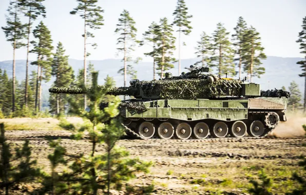 Картинка Норвегия, танк, полигон, Leopard 2