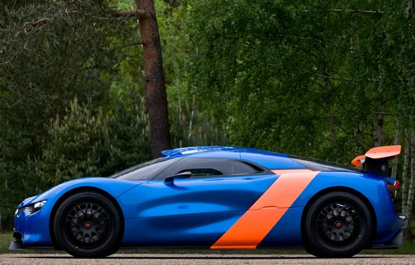 Картинка Concept, синий, Renault, вид сбоку, рено, Alpine, A110-50