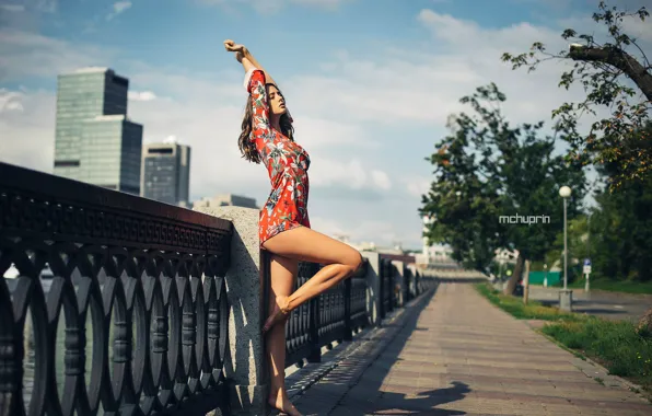 Картинка Девушка, платье, ножки, Disha Shemetova, Maksim Chuprin