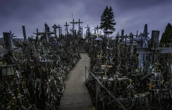 Lietuva, kryžių kalnas, HILL OF CROSSES, Šiaulių rajonas