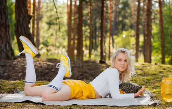 Forest, hot girl, trees, nature, model, outside, sexy woman, countryside