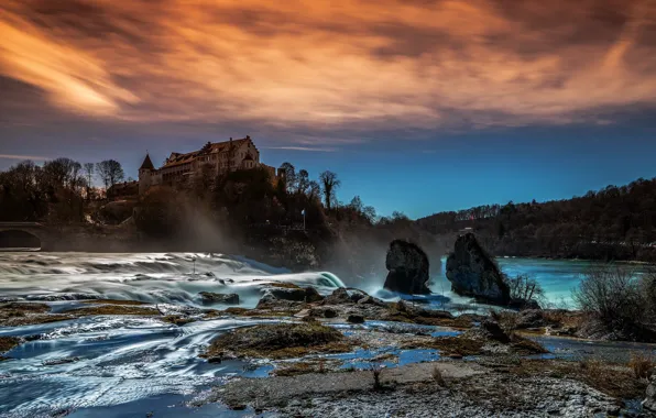 Switzerland, Schaffhausen, Long Exposure, Rhinefall