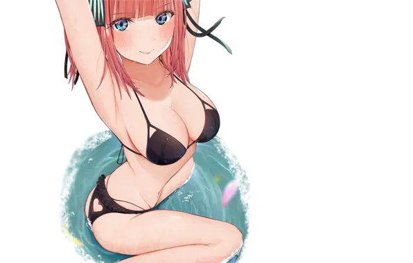 Girl, sexy, wet, Anime, boobs, water, pretty, breasts