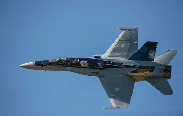 Картинка полет, истребитель, Hornet, CF-18