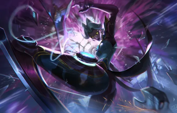 Девушка, Игра, Girl, Арт, Art, Game, League of Legends, LoL