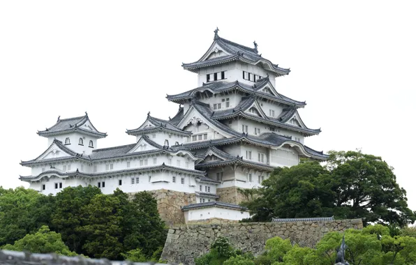 Картинка пейзаж, дом, Япония, архитектура, Замок Химэдзи