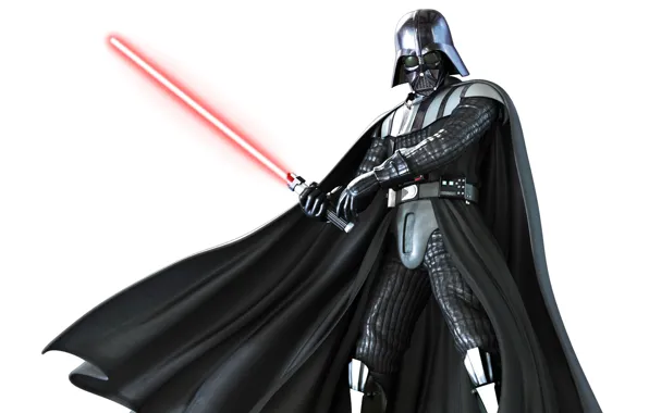 Картинка Star Wars, белый фон, Звездные войны, Darth Vader, Дарт Вейдер, лазерный меч