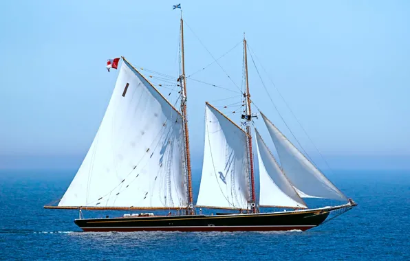 Море, небо, парусник