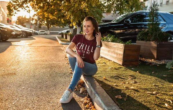 Картинка sexy, park, brunette, Георгий Дьяков