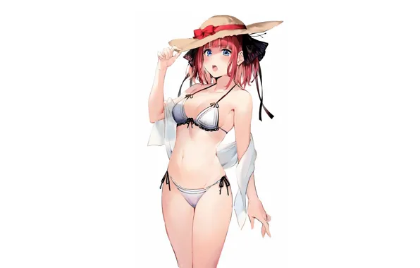 Girl, sexy, cleavage, boobs, anime, blue eyes, beautiful, short hair