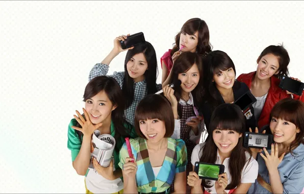 Гламур, группа, красавицы, Girls, glamour, smiles, Girls Generation, group