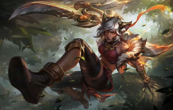 Art, League of Legends, Skin, LoL, Sivir, Primal Ambush