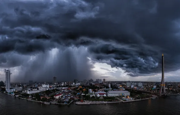 Nature, park, over, outdoor, natural phenomenon, microburst