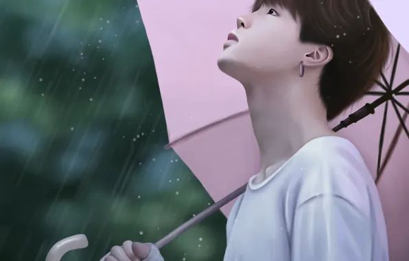 Дождь, парень, BTS, BangTan Boys, Park Ji Min, Jimin, Bulletproof Boy Scouts, by Yunhosbambi