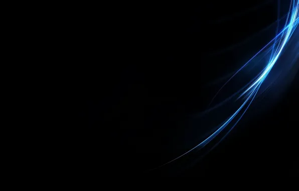 Abstract, black, blue, minimalistic