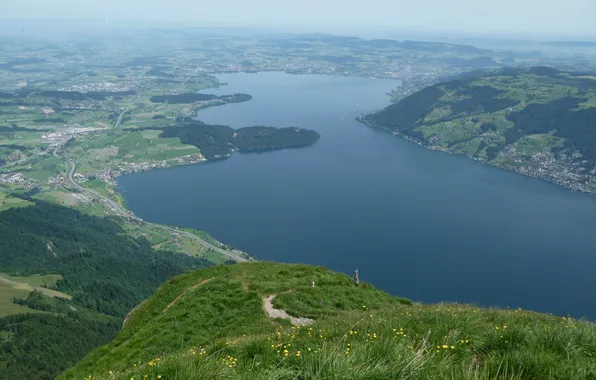 Switzerland, mount Rigi, lake Zug