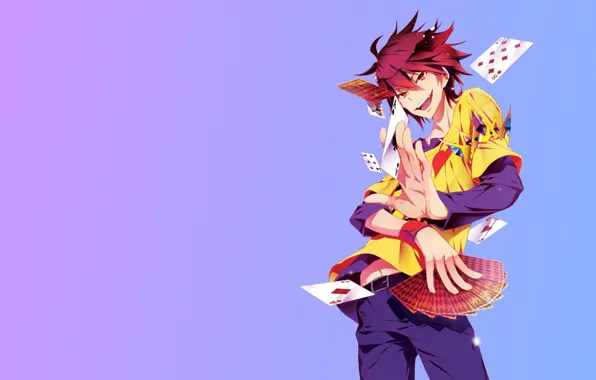 Фон, аниме, арт, парень, No Game No Life