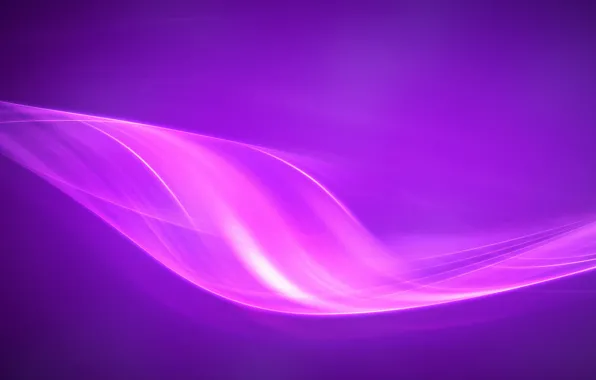 Картинка фиолетовый, свет, линии, обои, волна, поток, изгиб
