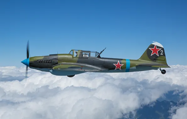 Самолет, Вторая Мировая Война, Ил-2, Штурмовик, Ил-2M3, ВВС РККА