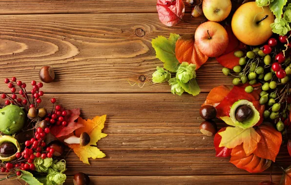 Осень, листья, яблоки, натюрморт, autumn, leaves, fruit, still life
